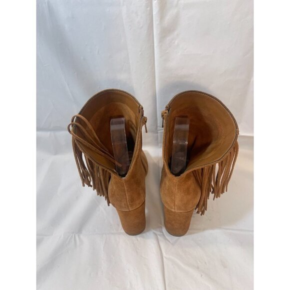 Gianni BINI RENNY Fringe  Ankle Boots Womens  SUEDE Peep Toe SIZE 7.5 - Picture 14 of 16